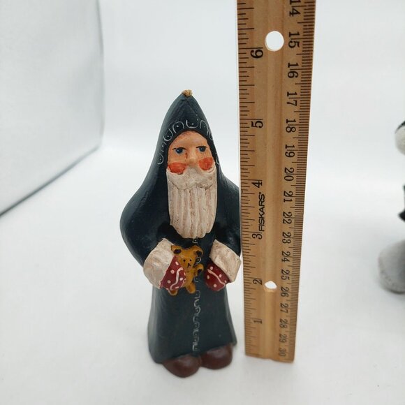 Randy Tate Santa Folk Art Set Of 2 READ - Picture 10 of 16